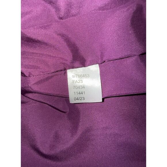 Lou & Grey Quilted Puffer Vest Luxe Purple Pocket Snaps Funnel Collar Size XXL - Picture 7 of 12